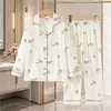Nuevo Algodón Nube de Verano para Niñas 2026 Pijama Infantil, Mangas Largas y Pantalones Largos para Niñas, Ropa de Casa Ligera para Niños, Niños Medianos y Grandes