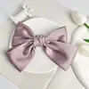Pinza para el Cabello de Estilo Coreano Celebridad de Internet Estilo Elegante Satén Lazo Grande Pinza Superior Pinza Trasera Pinza de Primavera Princesa de Escape para Mujeres