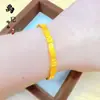 Venta al por mayor de Pulseras de Oro Pequeñas y Delicadas, Modernas y Exquisitas, con un Popular Diseño de Oro Arena que Presenta un Olor Oculto a Osmanthus
