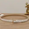 Cinturón delgado nuevo para mujer para decorar con faldas, cinturón estrecho de cuero para mujer, adecuado para jeans, simple y versátil, estilo coreano