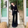 Pantalones Deportivos Casuales de Estilo Americano, Corte Slim Fit, Cómodos, para Otoño e Invierno, con Efecto Plisado, Largos hasta el Suelo, Versátiles, Holgados, de Pierna Ancha, con Cordón, de Cintura Baja, de Lana