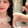 Pendientes de Borla Pequeña Cola de Pez Perla Mariposa de Principios de Primavera para Mujer Lujo Ligero Diseño de Nicho Pendientes Elegantes Pendientes Elegantes