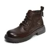 Botas Martin retro británicas de cuero genuino con suela gruesa para aumentar la altura, novedad otoño e invierno 2026, botines versátiles de moda, botas casuales para mujer