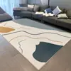 Tapete de Veludo Cristal Estilo Creme para Sala de Estar Cobertura Total para Sofá Mesa de Centro Resistente a Manchas Fácil de Limpar Tapete para Cabeceira de Quarto