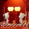 Conejo personaje festivo lindo lámpara everbright decoración de boda regalo para pareja de recién casados lámpara de mesita de noche luz nocturna adornos creativos