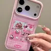 Cuero Coreano con Patrón de Cordero Adecuado para Funda de Teléfono Móvil Apple 17Promax iPhone Conejo Miffy 13 Bolso de Hombro 14 Nuevo Estilo 15