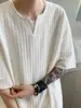 Camiseta de manga corta de seda de hielo para hombre, de verano, fina, transpirable, para adolescentes, informal, holgada, deportiva, de secado rápido, camiseta de media manga.