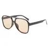 Novos Óculos de Sol de Armação Grande com Lentes Duplas Transfronteiriços Europeus e Americanos Óculos Coloridos da Moda Ins para Homens Óculos de Sol de Moda Retrô para Mulheres