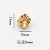 Pulsera de oro artesanal con forma de bolsa de fufu de flor de durazno, método antiguo, calabaza koi, aleación de alta conservación del color, con orificio pasante de aceite, accesorios de joyería