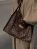 Bolso de Hombro de Lona Retro con Estampado de Leopardo para Otoño e Invierno, Bolso Tote de Gran Capacidad, Bolso de Moda para el Trabajo, Bolso para Estudiante Universitario