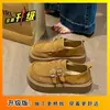 Zapatos Retro para Mujer de Primavera y Otoño Birkenstock 2026 Nuevo Estilo Mocasines Slip-On Estilo Británico Zapatos Individuales de Suela Gruesa Zapatos de Plataforma para Mujer