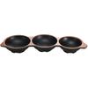A5 Preto Argola Flor Panela Quente Japonesa Prato para Molho Criativo Quadrado Multi-compartimentos Louça de Hotel Comercial