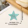 Parche Bordado de Estrella de Cinco Puntas con Purpurina de Nuevo Estilo, Accesorios de Ropa y Equipaje de Venta Caliente Transfronteriza, Parche Decorativo Termoadhesivo