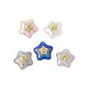 Cara Sonriente de Belleza Helada Agujero Pasante Estrella de Cinco Puntas Cuentas Sueltas Cadena para Celular Materiales DIY Joyería Hecha a Mano Accesorios Venta al por Mayor