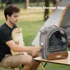 32*22*42cm Mochila Transportadora Bolha para Gatos, Bolsa Transparente para Pets para Gatos e Cães Pequenos até 9 Kg, Ótima para Caminhadas ao Ar Livre Cam