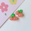 Verão fresco cor pura com cerejas penduradas brincos de acrílico diy acessórios de cabelo chaveiro feminino material atacado
