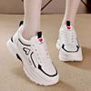 Zapatos Dad para Mujer 2025 Primavera y Otoño Nuevos Zapatos Deportivos de Cuero Transpirables para Mujer Estilo Coreano Versátiles Zapatos Casuales de Suela Gruesa Zapatos para Correr
