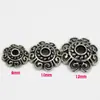 Retro Xizang Aleación de Plata Anillo Sunflower Ocho Distinciones Flor Grande, Mediana y Pequeña Cuentas para Sombrero Accesorios de Joyería DIY