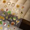 Nuevo Árbol de Navidad Colorido Hombre de Nieve Manicura de Navidad Pegatinas de Alto Valor Guirnalda Estampado en Caliente Copo de Nieve Lazo Decorativos para Uñas