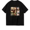 Camiseta de seda de leite com estampa de arte engraçada, manga curta, unissex, estilo fino de verão, top casual moderno
