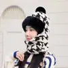 Conjunto de Gorro com Gola Térmica para Ciclismo ao Ar Livre, Forrado com Fleece para Aquecimento, Máscara de Ciclismo à Prova de Vento, Circunferência de Cabeça Grande, Gorro Envolvente para Proteção contra o Frio
