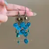 Aretes Étnicos Bohemios Retro con Borlas de Concha para Mujer, Diseño Nicho de Alta Gama, Aretes de Gancho para Oreja Estilo Palacio
