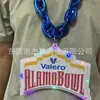 Nuevo Producto 2025 Eva con Luces de Colores Etiqueta Grande de Eva Moda Hip-Hop Colgante de Collar Genial Etiqueta de Soporte