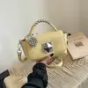 Bolsa de Moda Nueva de Verano Transfronteriza Bolso de Mano Informal de Moda Bolso Pequeño Cuadrado de Hombro Único para Mujer Bolso Cruzado