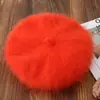 2025 Nuevo Boino de Terciopelo de Visón de Pelo Largo para Mujer Otoño e Invierno Lindo y Dulce Más Fácil de Combinar Sombrero Octogonal Sombrero de Pintor Tejido