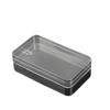 Caja de embalaje de plástico transparente por inyección, caja de cristal PS, caja de embalaje de plástico para energía móvil con almacenamiento con gancho
