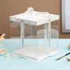Caja Transparente para Pastel con Tapa de Borde Dorado 4 Pulgadas 6 Pulgadas 8 Pulgadas 10 Pulgadas 12 Pulgadas Caja para Pastel de Cumpleaños Caja de Empaque para Repostería con Altura Elevada
