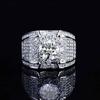AliExpress más vendido comercio exterior transfronterizo suministro grupo de lujo anillo de hombre totalmente incrustado de diamantes anillo de plata de lujo europeo y americano venta al por mayor