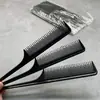 Peine de Peluquería Colorido, Peine de Cola Puntiaguda, Peine Plano, Peine de Cola Larga, Plástico Negro, En Stock, Resistente a Altas Temperaturas, Peine Antiestático, Peine de Dientes Finos