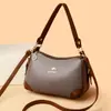 Bolso para Mujer de Mediana Edad 2025 Nuevo Bolso de Hombro Simple y Versátil Bolso de Madre Bolso Cruzado de Moda Casual Multicapa