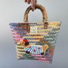 Nueva Bolsa de Tote Rayas Tejidas Retro Dachshund Cesta de Verduras Bolso de Mano 2024 Bolso de Mano Ropa de Trabajo para Mujer Envío Gratis