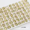 Dongzhou Crystal 6x8 Transparente Pequeños Cristales de Azúcar Hielo para Uñas Pedrería Cristal Artificial Hielo Transparente Sin Chapar Fondo de Punta Pedrería para Decoración de Uñas