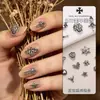 Accesorios Transfronterizos para Uñas, Estilo Punk Oscuro, Decoraciones Metálicas de Cruz Retro para Uñas, Accesorios Portátiles para Uñas DIY