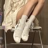 Calcetines de media longitud con tiras verticales romboidales finas y transpirables de malla japonesa para primavera y verano, calcetines de algodón apilados jk para todo tipo de combinaciones, calcetines deportivos coreanos para niños