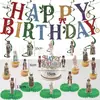 Banner de Cumpleaños Temático Soldado Cascanueces Transfronterizo, Banner de Letras, Colgante Espiral, Topper para Pastel, Adornos Decorativos
