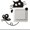 Cat Switch Sticker Geração esculpido removível personalidade moda criativa sala de estar quarto adesivo de parede MUK4256