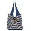 Bolso de punto de gran capacidad transfronterizo, bolso de mano elegante para mujer, nuevo modelo de otoño 2026 versión coreana, bolso simple de hombro y cruzado