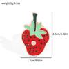Broche de aleación creativo divertido de oruga y fresa, insignia de metal con forma de insecto de dibujos animados de personalidad, accesorios para bolsa