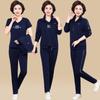 Traje deportivo de primavera y otoño para madre de mediana edad 2023, abrigo nuevo para mujer de 40 años, 50, traje suelto de tres piezas de mediana edad