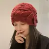 Novo Gorro de Lã Tricotado à Mão para Mulheres, Chapéu de Lã Fino Vazado para Primavera e Outono, Gorro Tricotado Slouchy Artístico Retrô