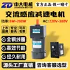 Fabricante de motores reguladores de velocidad Zhongda, motorreductor monofásico de CA de 220 V y 380 V, 6 W-200 W.