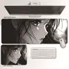 Mouse Pad Gamer Preto e Branco Anime Pintura a Tinta Menina Tamanho Médio Tapete Universal para Mesa de Computador Escritório Jogo Ilustração 2D