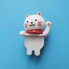 Señal de estacionamiento de muñeca de dibujos animados en 3D, muñeca de goma suave, cerdo acostado, muñeca de gato de la fortuna, en stock, venta al por mayor, gran suministro