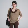Conjunto de Roupas de Yoga para Mulheres, Estilo Verão Fino, Caimento Solto, Blusa de Manga Longa Emagrecedora, Top Esportivo de Pilates Fitness de Alta Qualidade