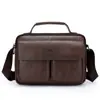 Bolsa de Hombro de Cuero Suave de Moda Transfronteriza para Negocios, Bolso Cruzado Multifuncional de Moda, Mochila Resistente al Desgaste para Hombre, Estilo Horizontal, Venta al por Mayor