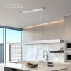 Luminária pendente linear longa para restaurante sala de jantar balcão de bar designer minimalista mesa de jantar iluminação moderna simples nórdico estúdio